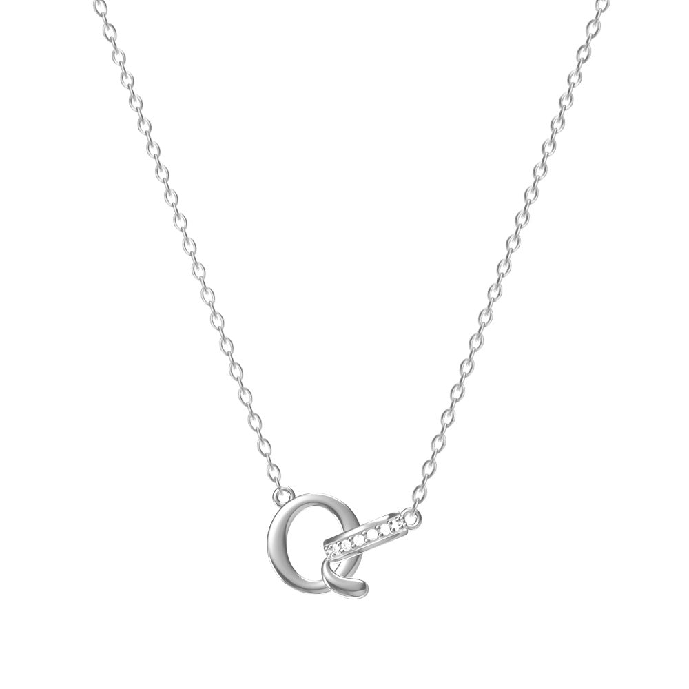 Personal Initial Letter Pendant Necklace Everyday Wear