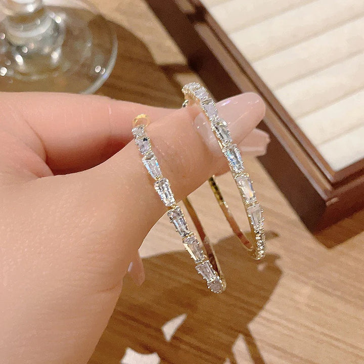 Baguette Hoop Earrings Everyday Luxury
