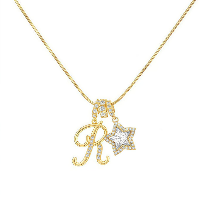 Letter Star Pendant Necklace