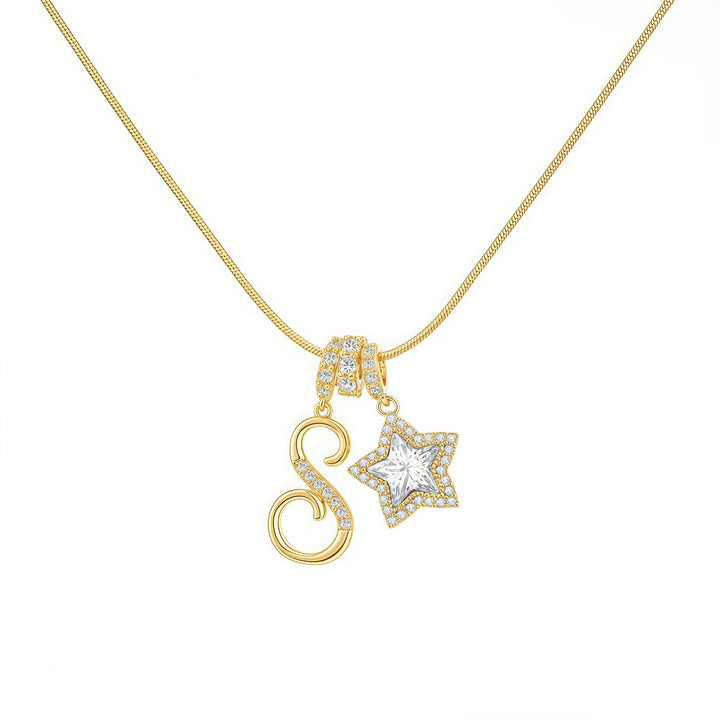 Letter Star Pendant Necklace