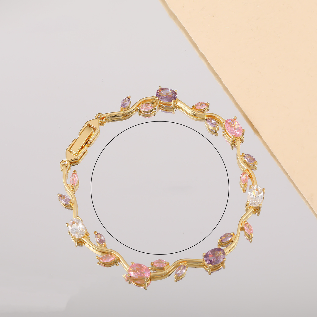 Luxury Zircon Gold-Plated Bracelet