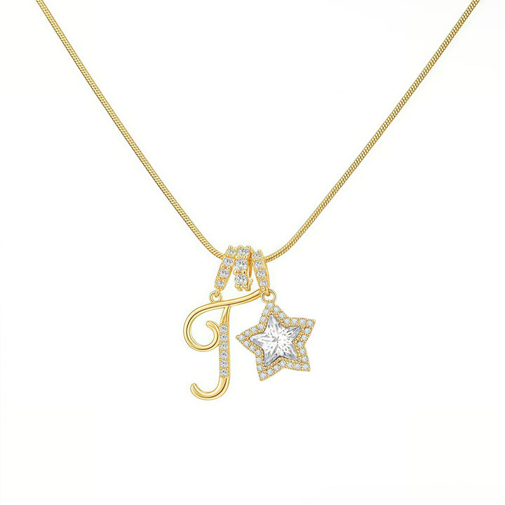 Letter Star Pendant Necklace