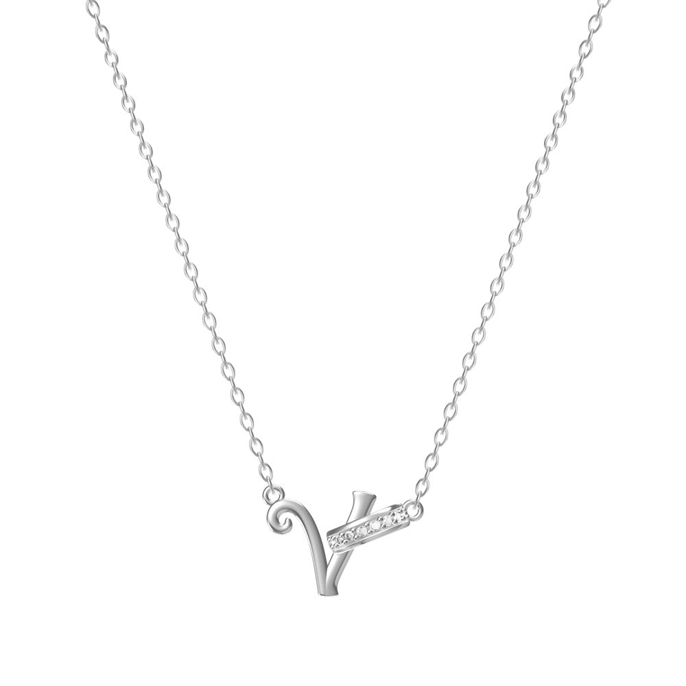 Personal Initial Letter Pendant Necklace Everyday Wear