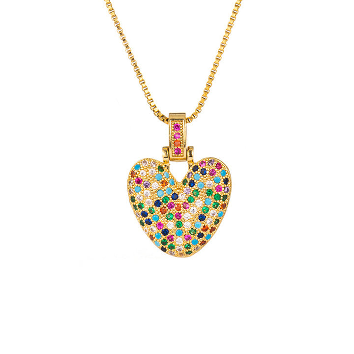 Zircon Letter Pendant Necklace