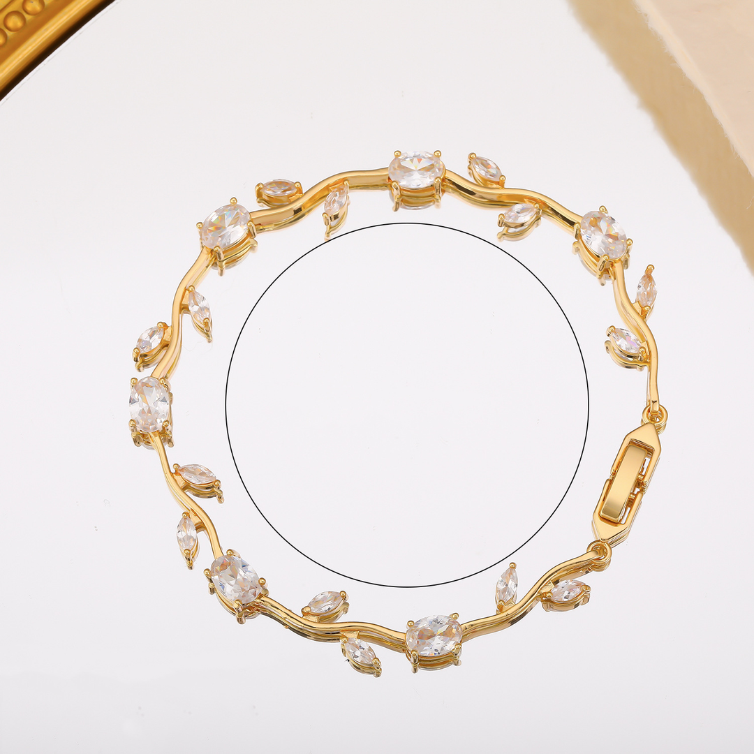 Luxury Zircon Gold-Plated Bracelet