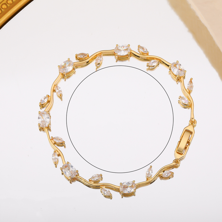 Luxury Zircon Gold-Plated Bracelet