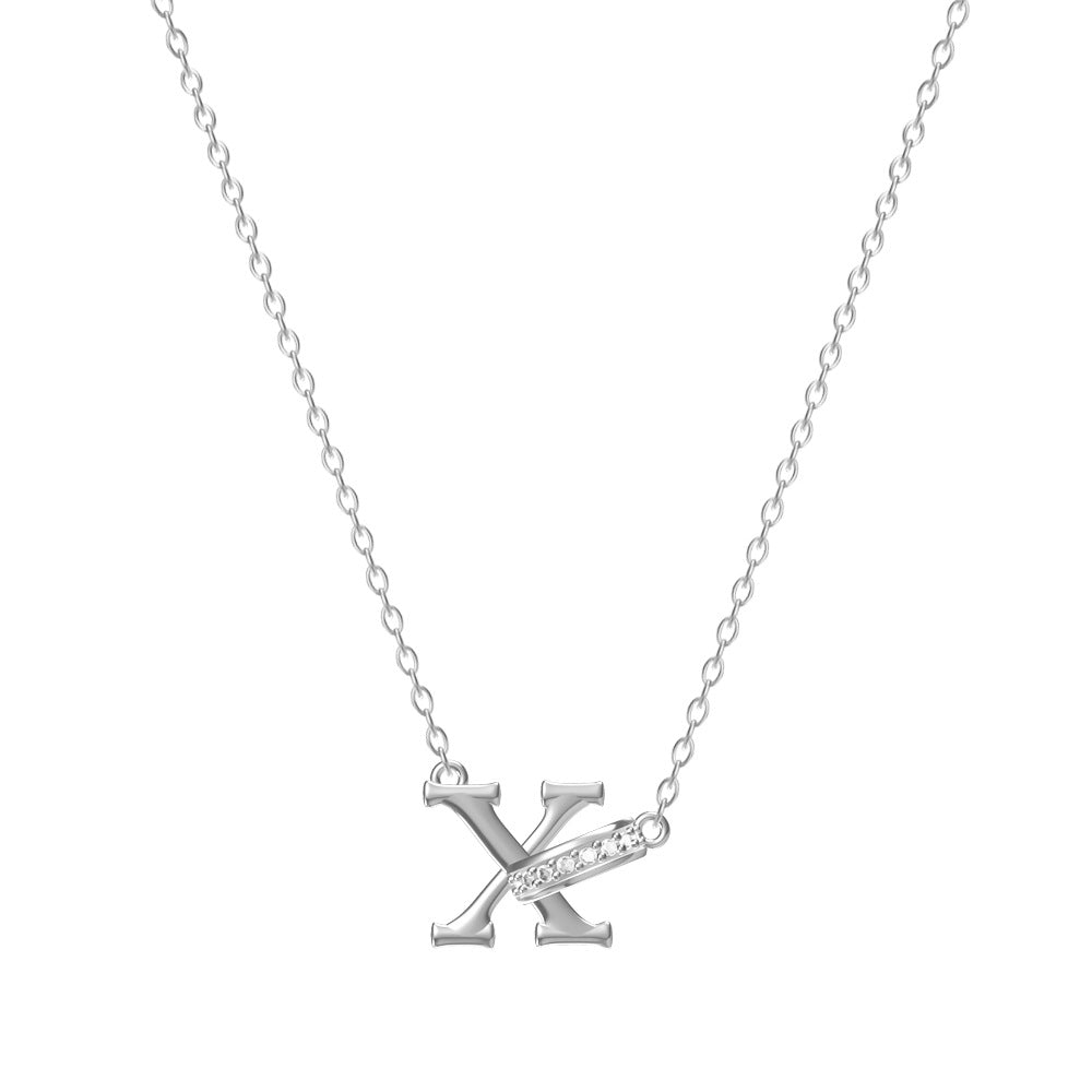 Personal Initial Letter Pendant Necklace Everyday Wear