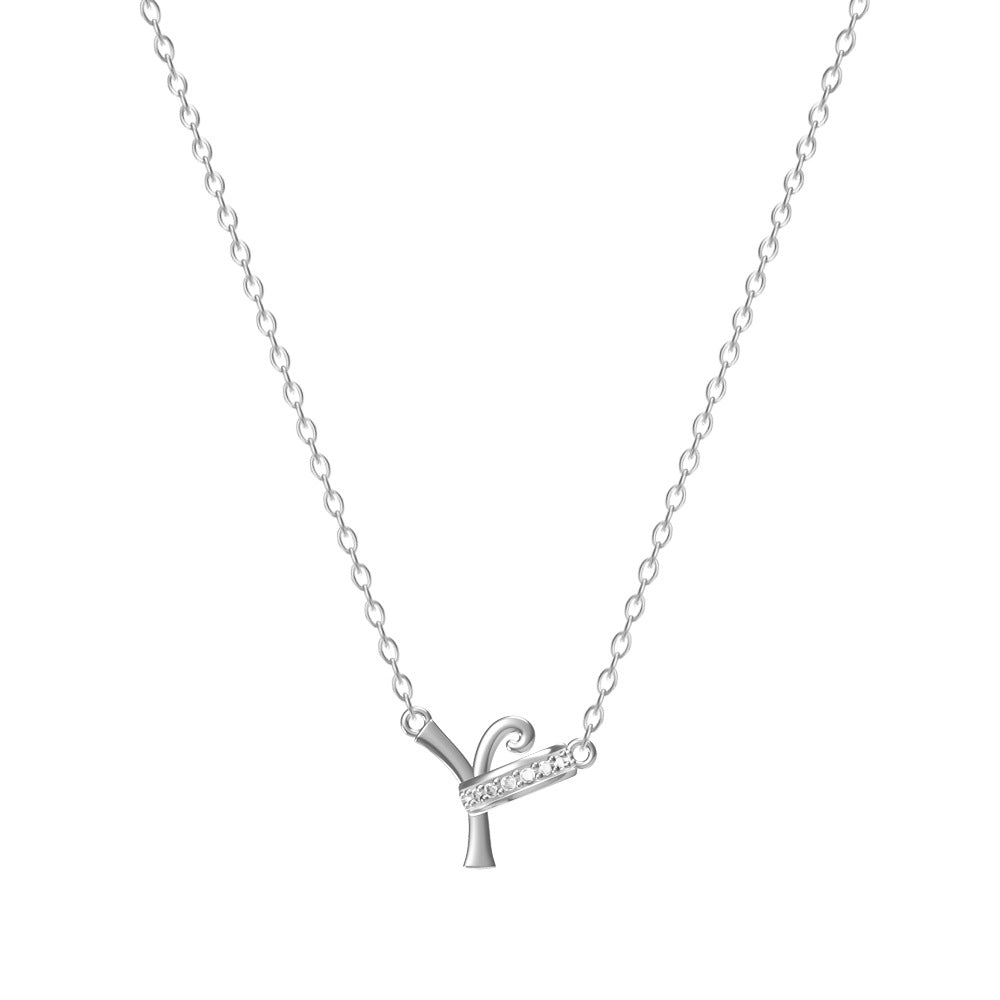 Personal Initial Letter Pendant Necklace Everyday Wear