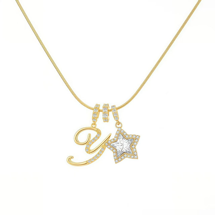 Letter Star Pendant Necklace