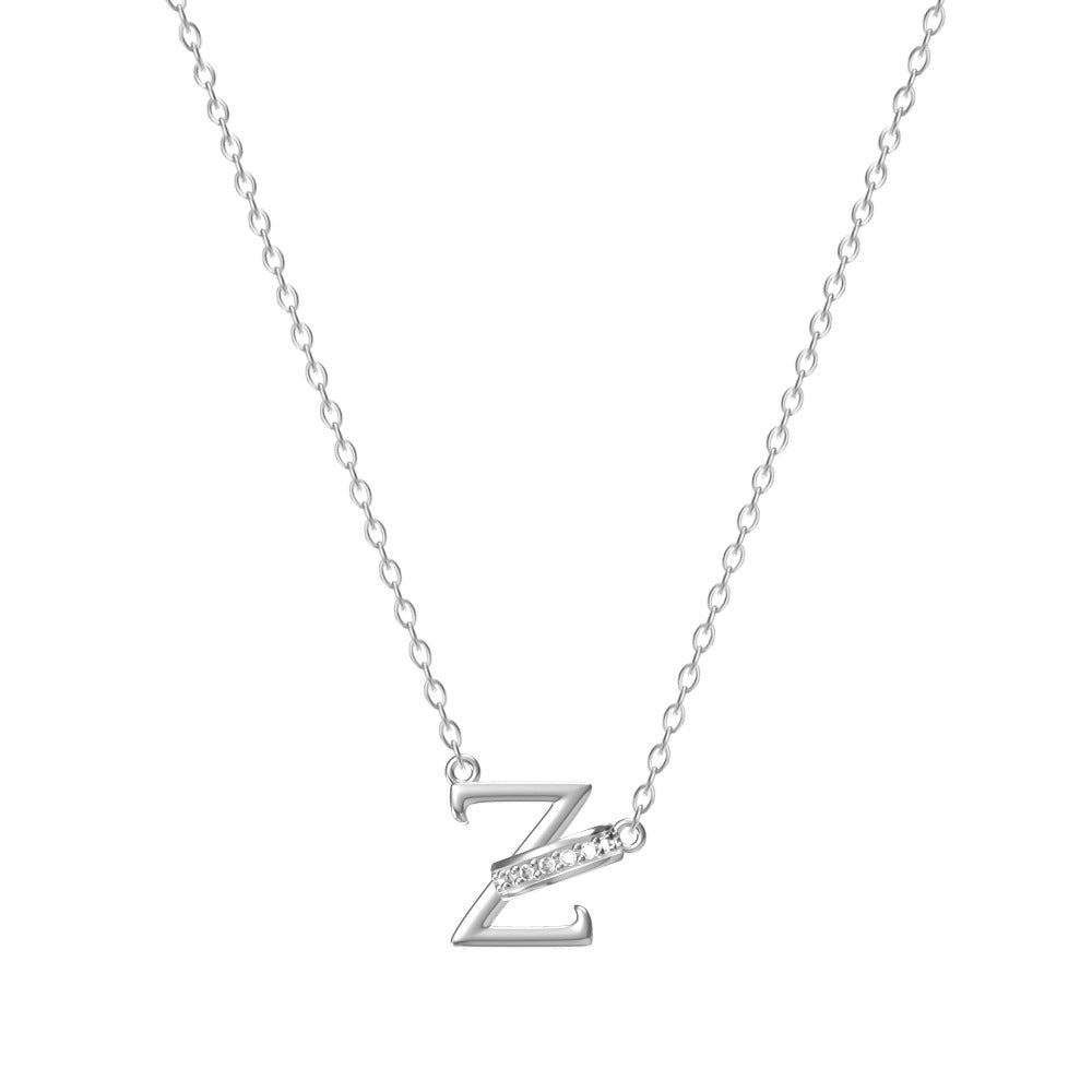 Personal Initial Letter Pendant Necklace Everyday Wear