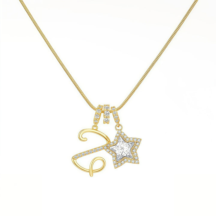 Letter Star Pendant Necklace
