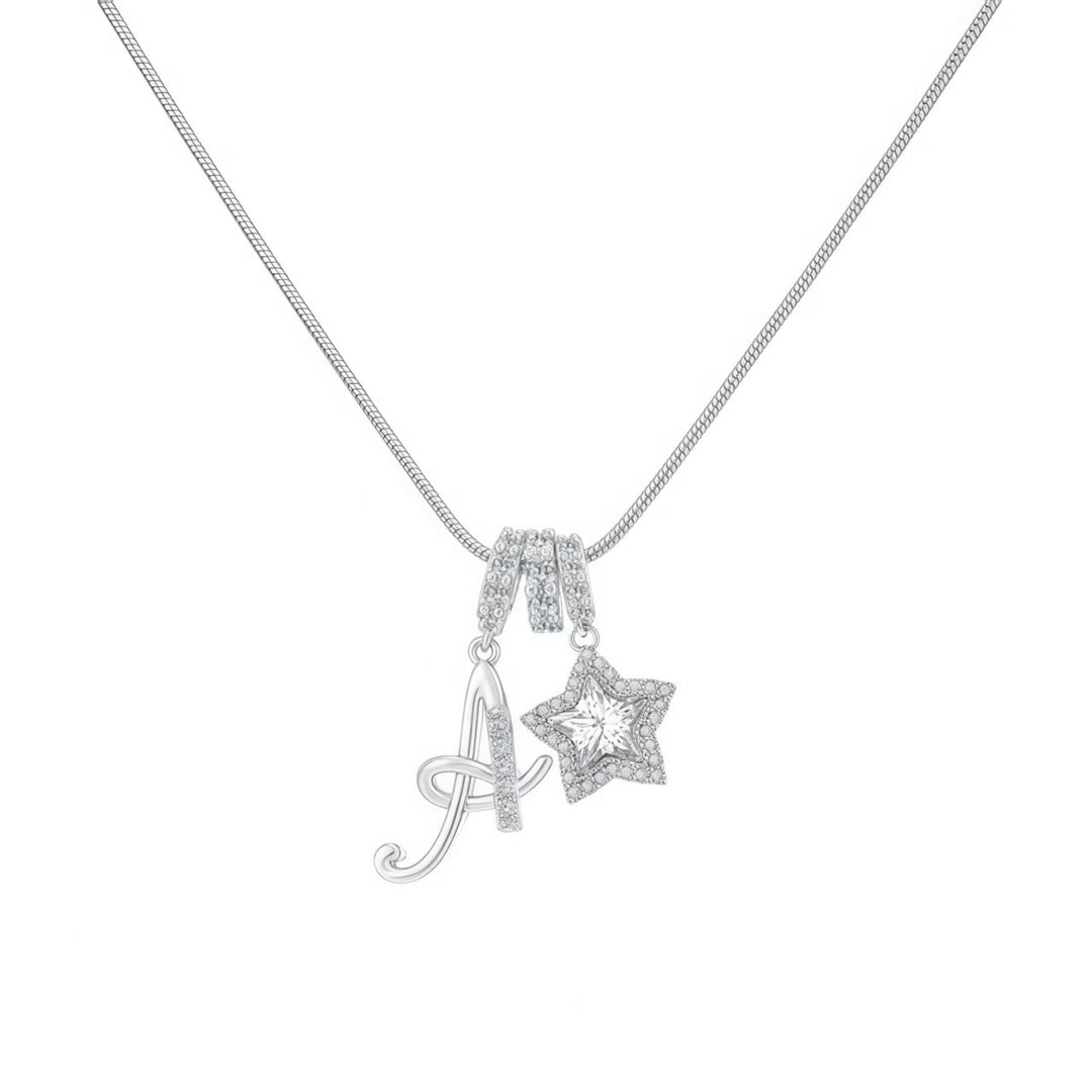 Letter Star Pendant Necklace