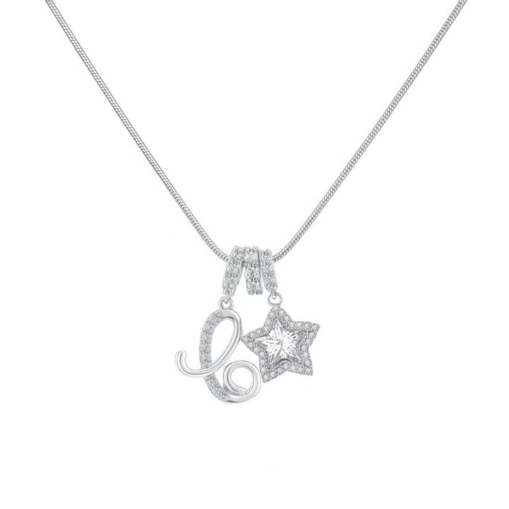 Letter Star Pendant Necklace