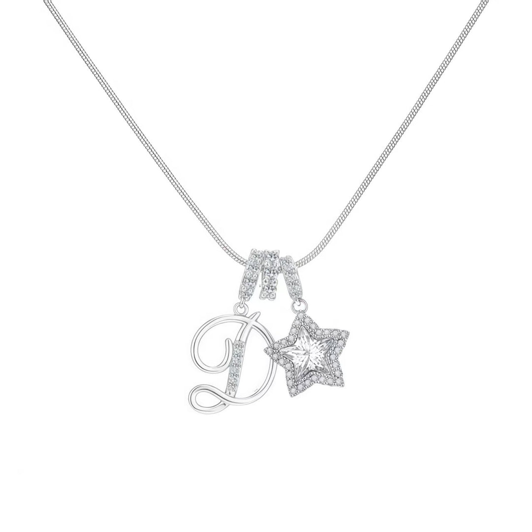 Letter Star Pendant Necklace
