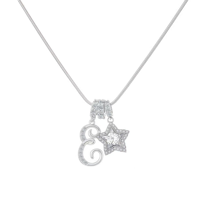 Letter Star Pendant Necklace
