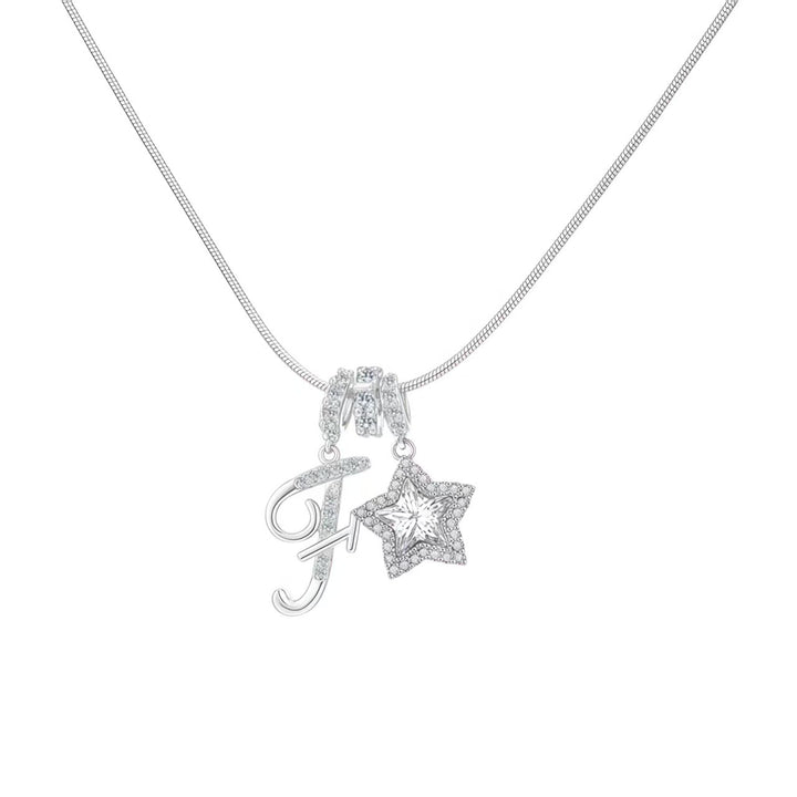 Letter Star Pendant Necklace