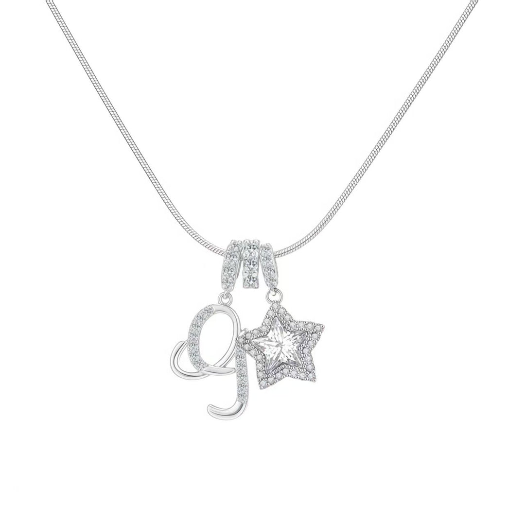 Letter Star Pendant Necklace