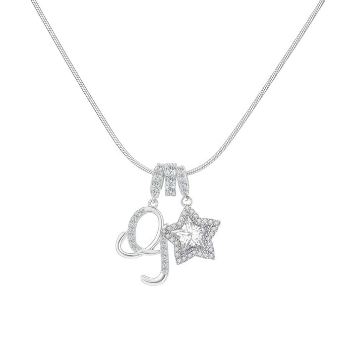Letter Star Pendant Necklace