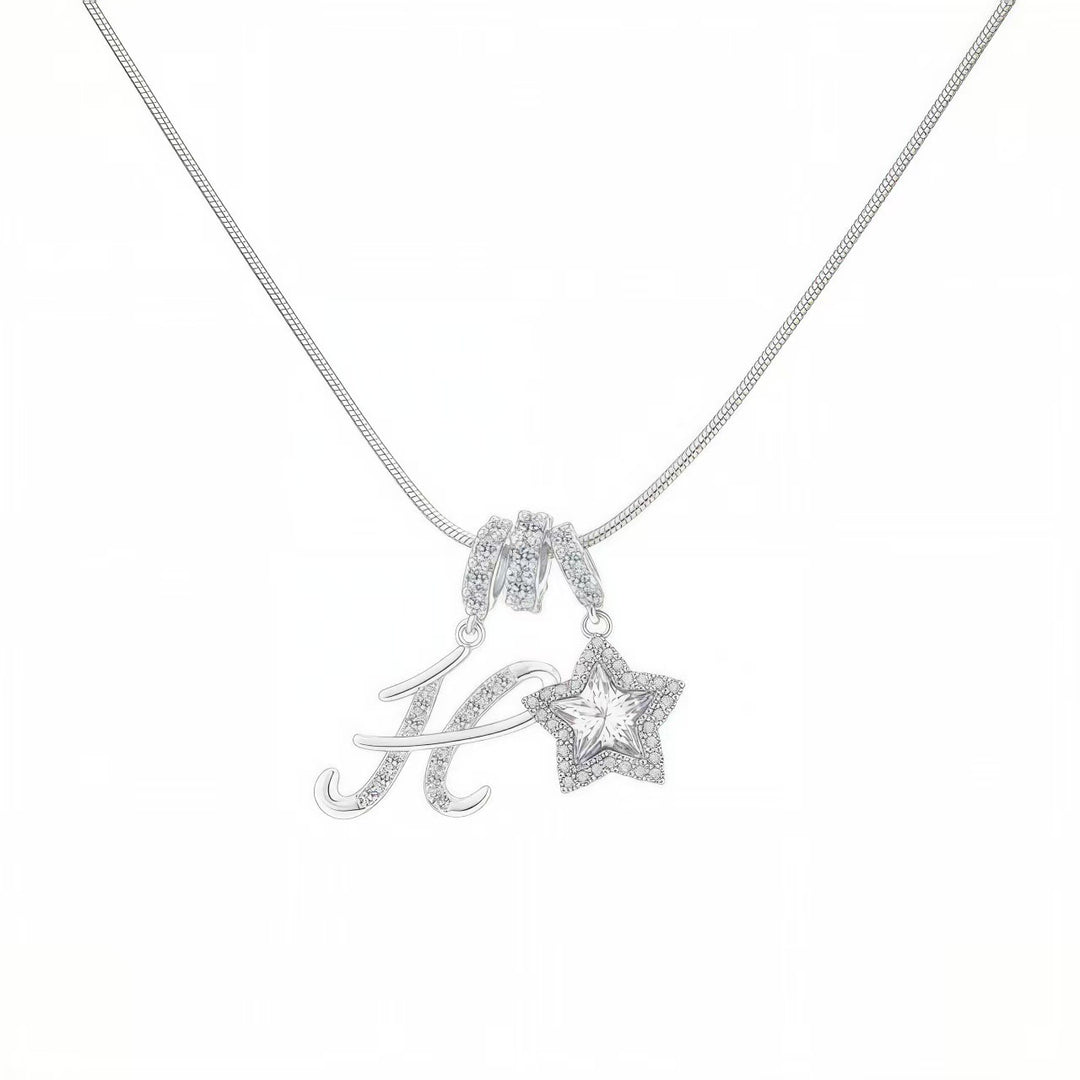 Letter Star Pendant Necklace