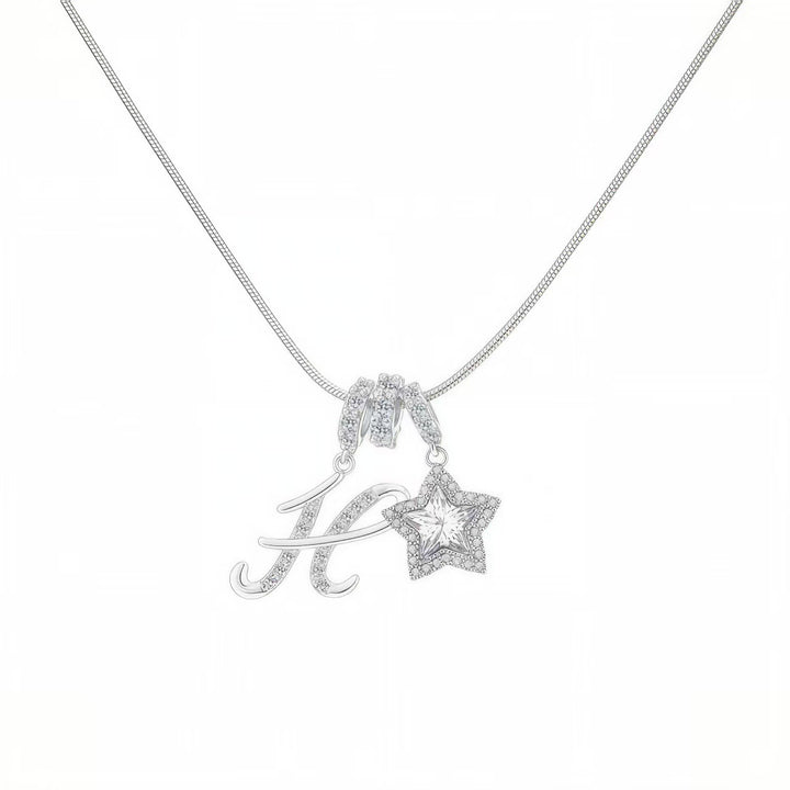 Letter Star Pendant Necklace