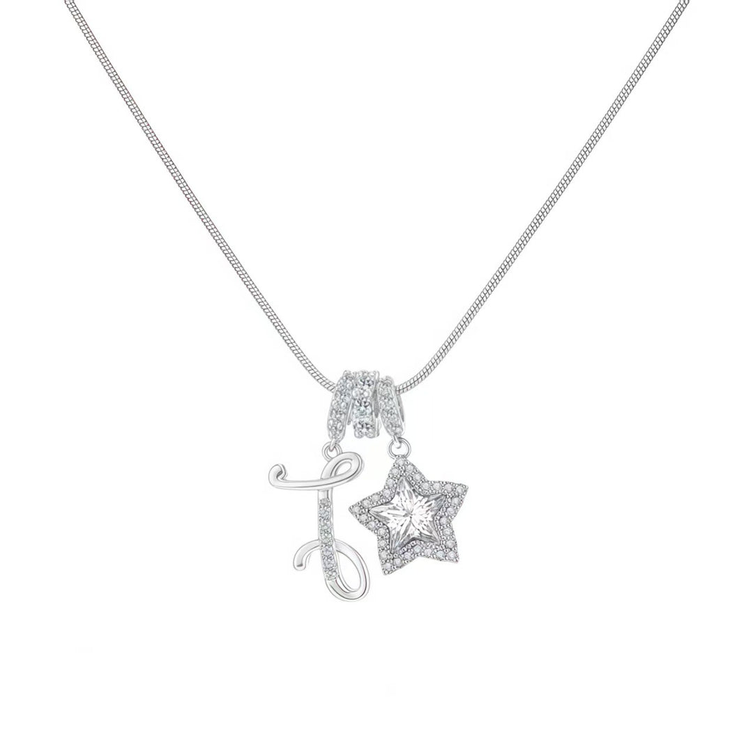 Letter Star Pendant Necklace