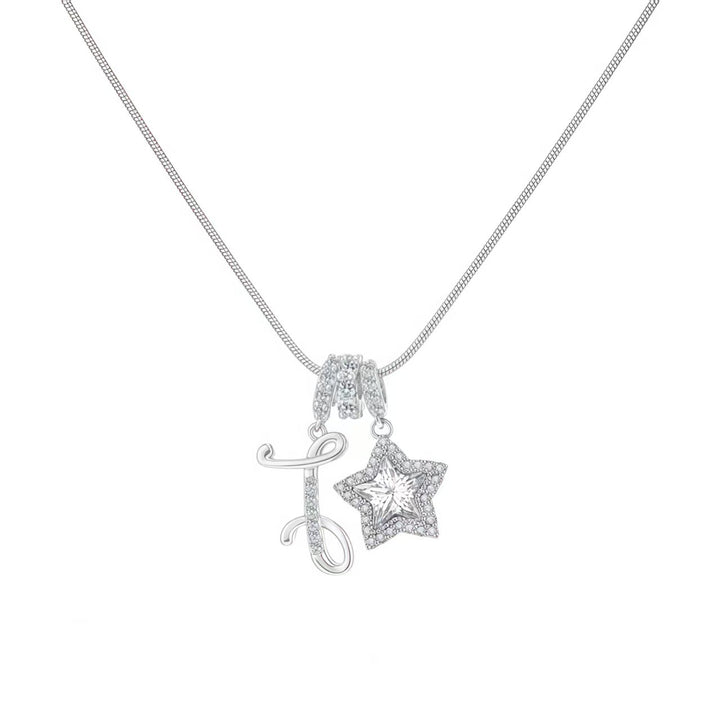 Letter Star Pendant Necklace