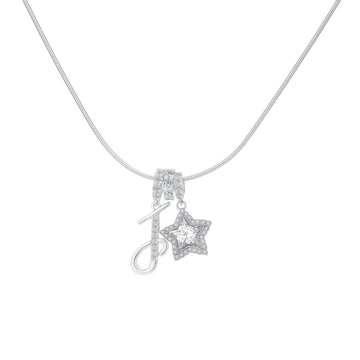Letter Star Pendant Necklace