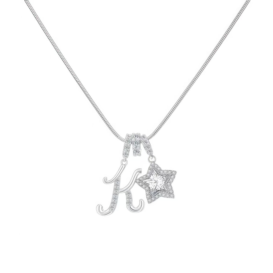 Letter Star Pendant Necklace