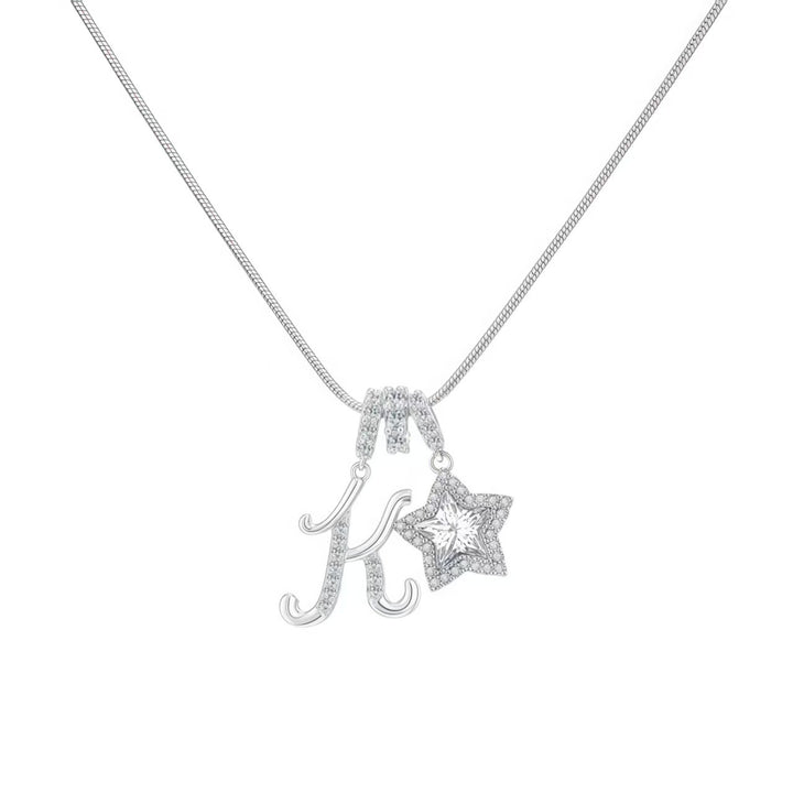 Letter Star Pendant Necklace