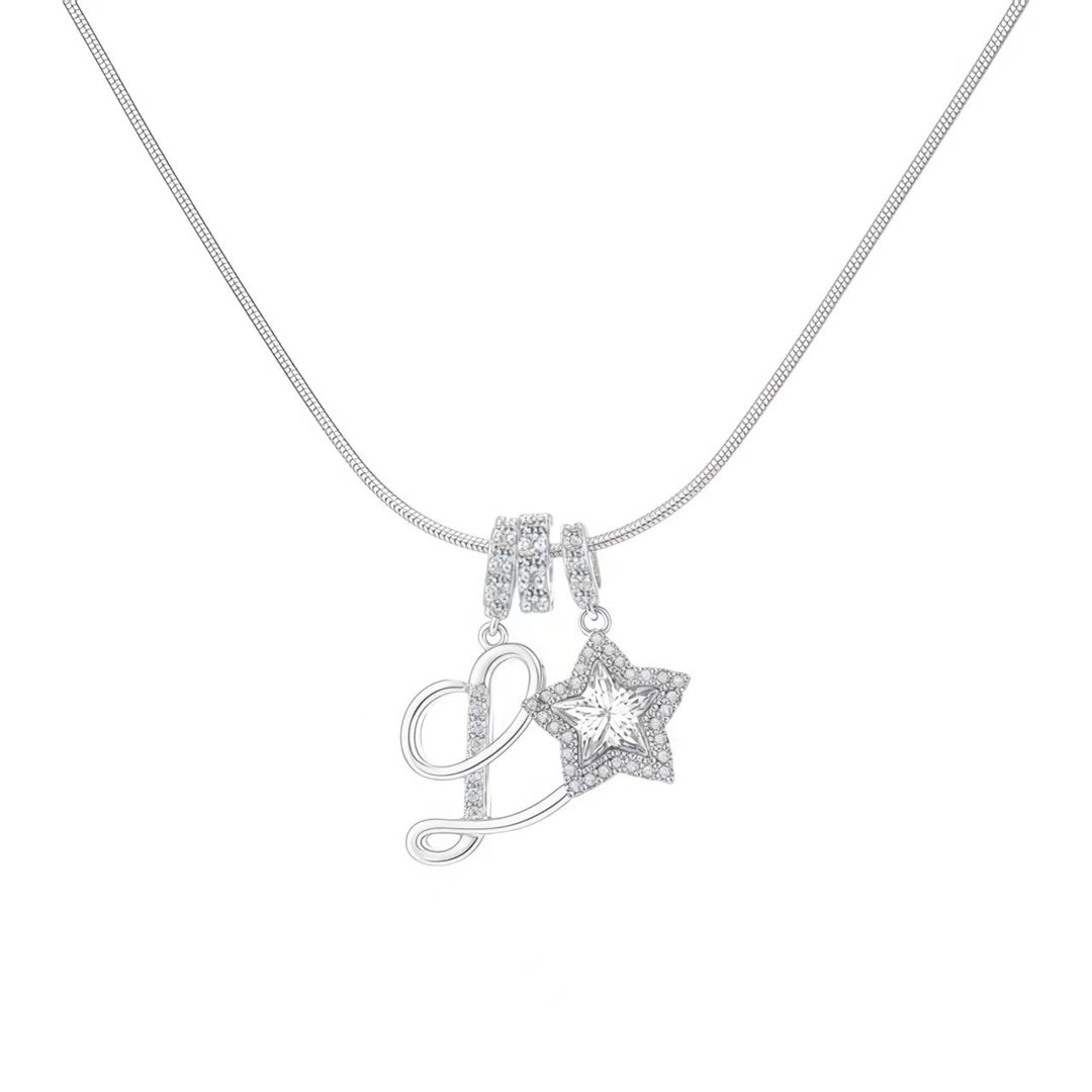 Letter Star Pendant Necklace