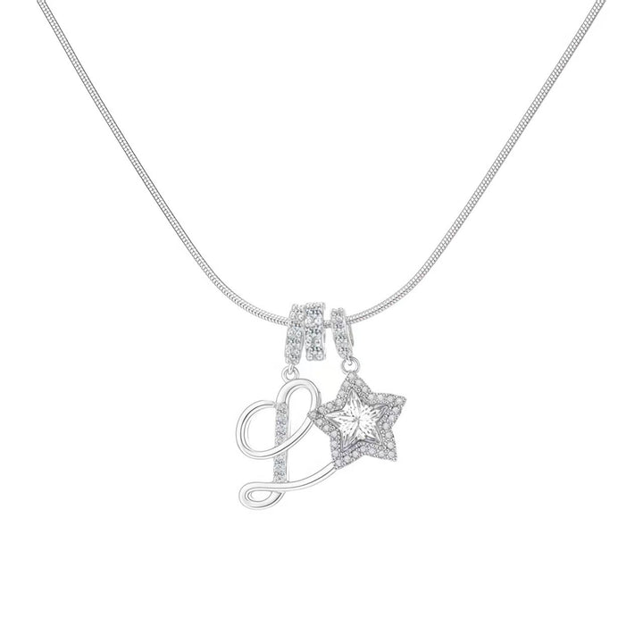 Letter Star Pendant Necklace