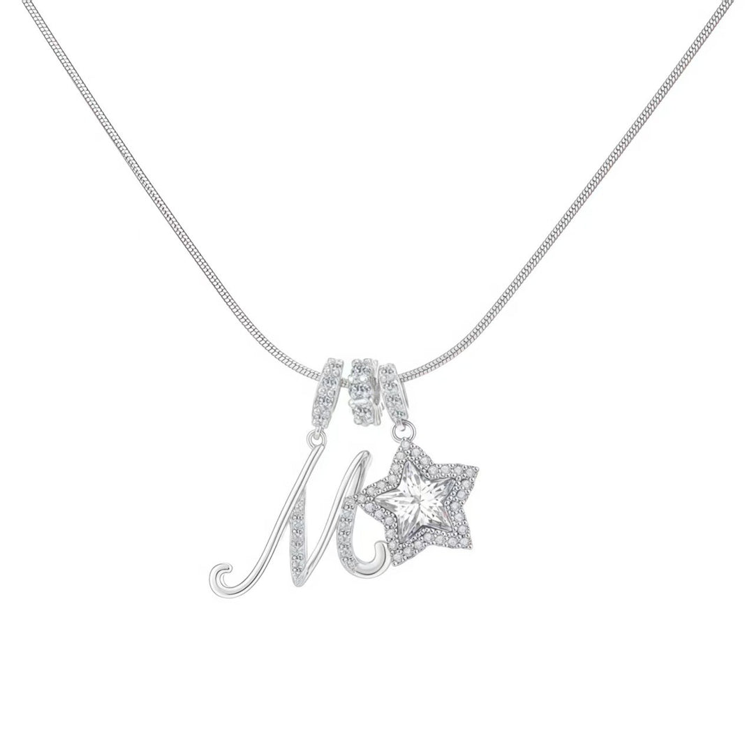 Letter Star Pendant Necklace