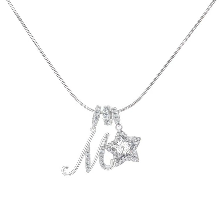 Letter Star Pendant Necklace