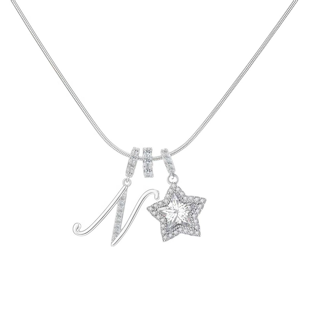 Letter Star Pendant Necklace