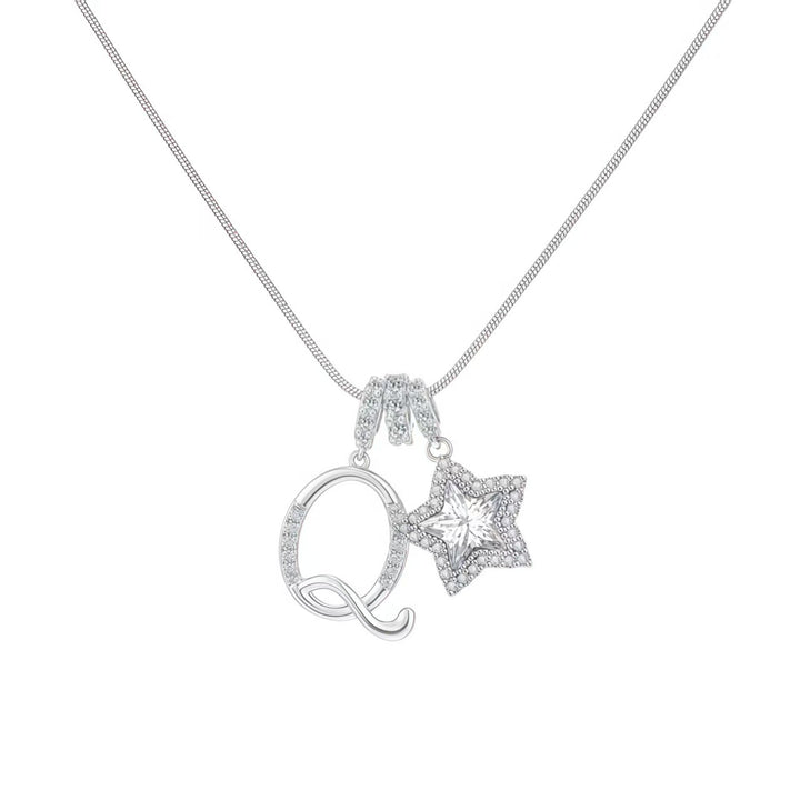 Letter Star Pendant Necklace