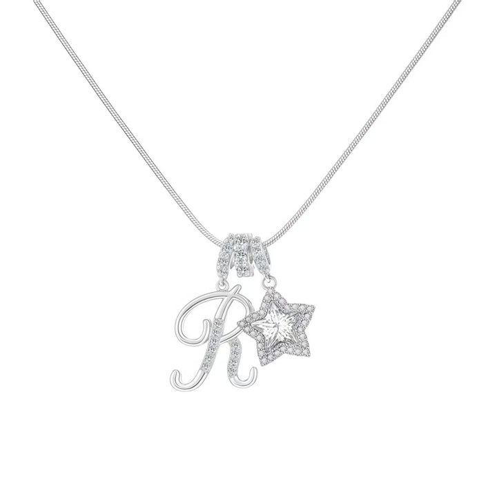 Letter Star Pendant Necklace