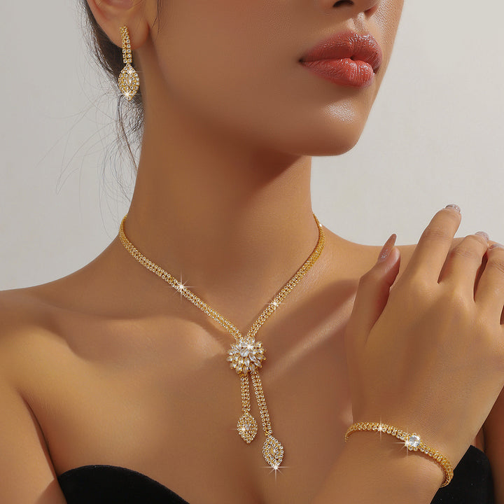 Floral Jewelry Set Statement Wedding