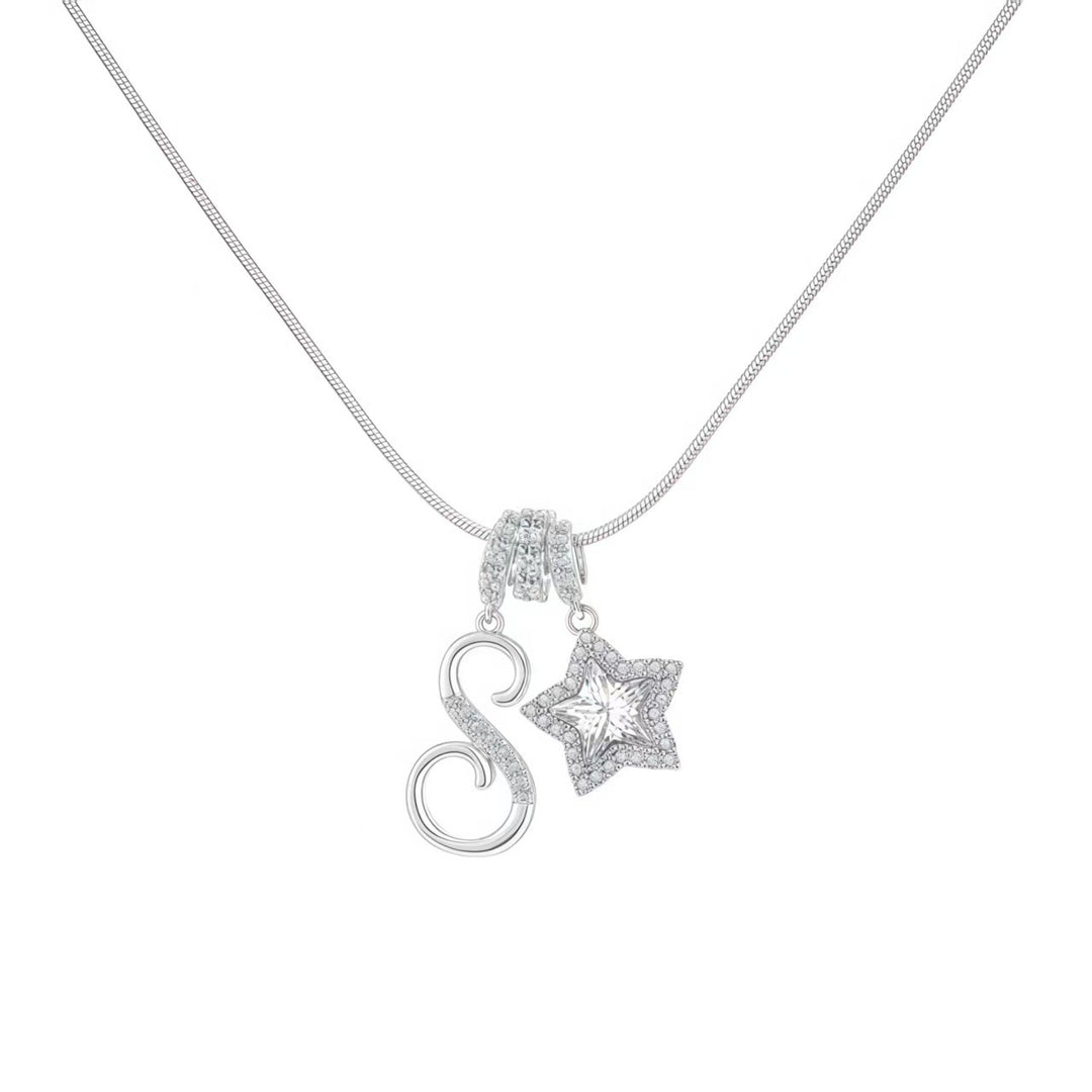 Letter Star Pendant Necklace