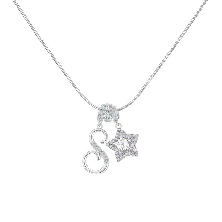 Letter Star Pendant Necklace
