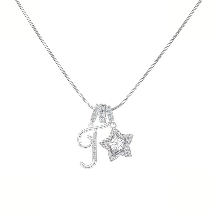 Letter Star Pendant Necklace