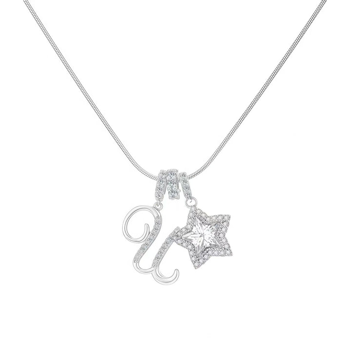 Letter Star Pendant Necklace