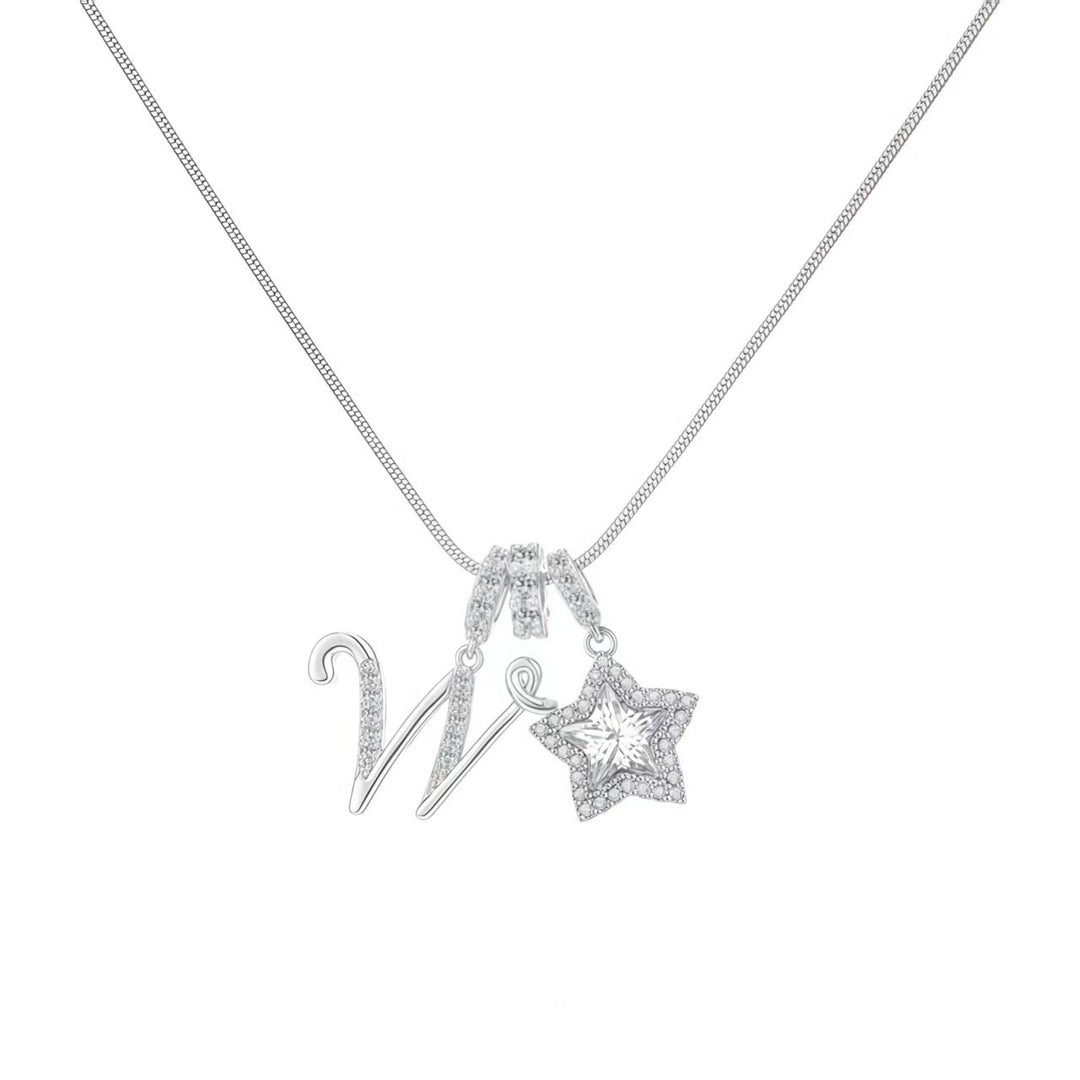 Letter Star Pendant Necklace