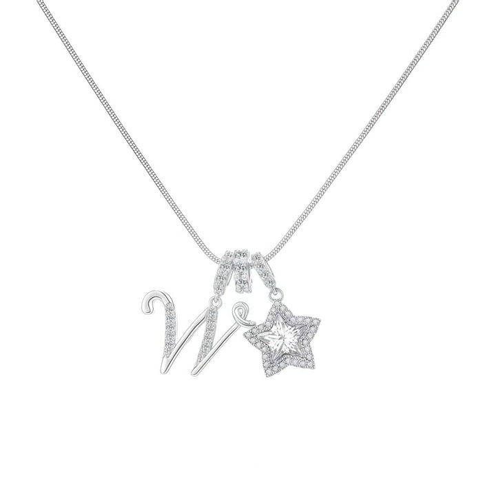 Letter Star Pendant Necklace