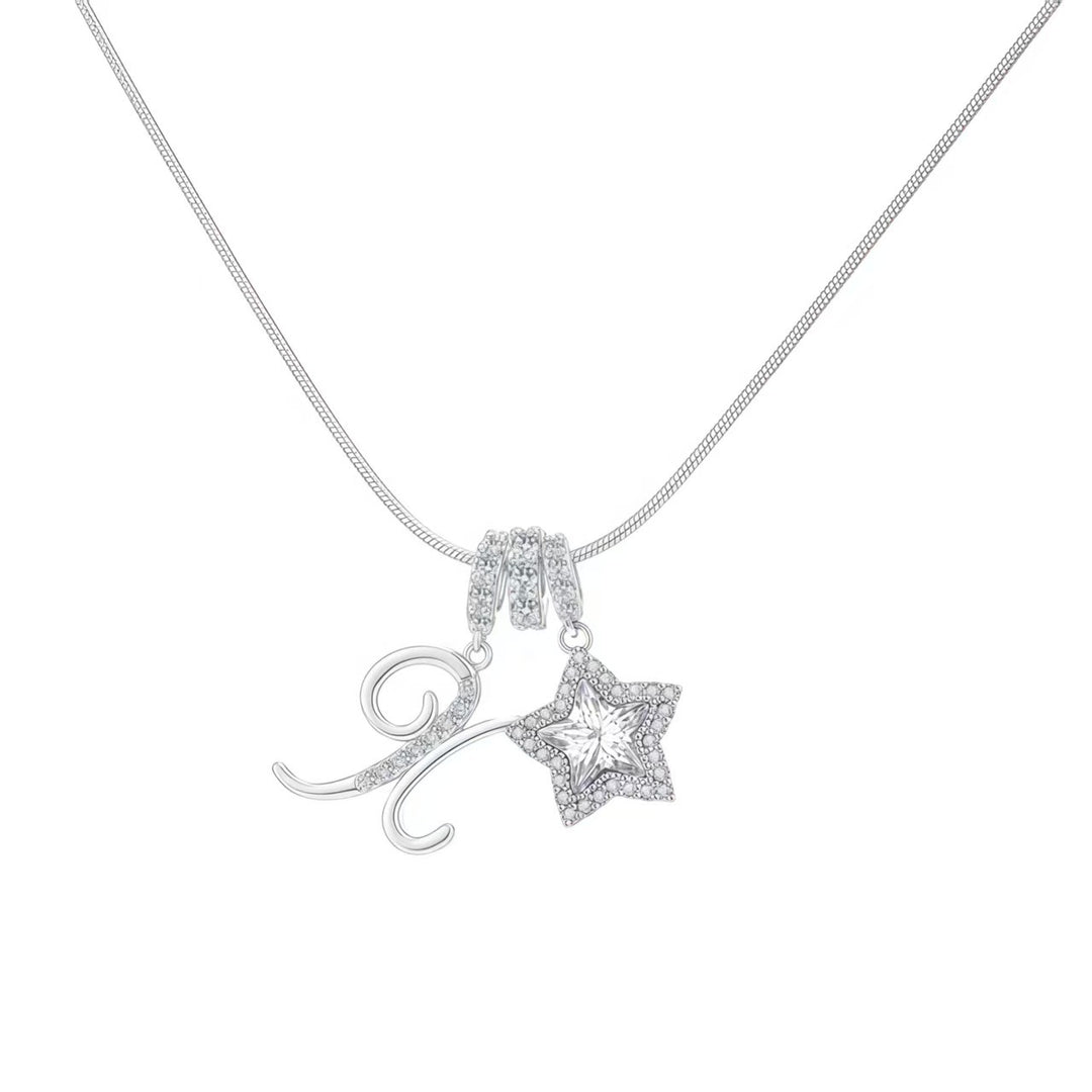 Letter Star Pendant Necklace