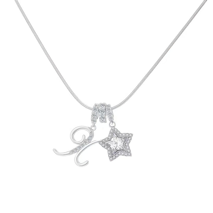 Letter Star Pendant Necklace