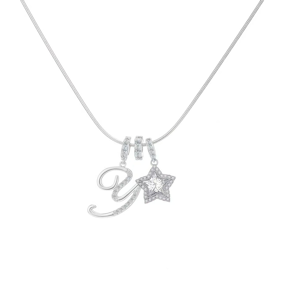 Letter Star Pendant Necklace