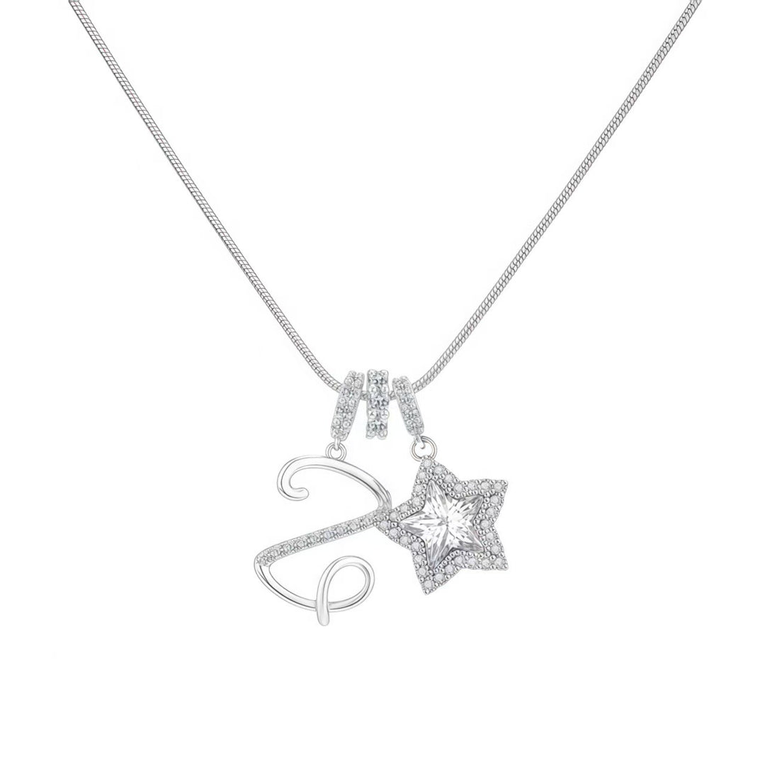 Letter Star Pendant Necklace