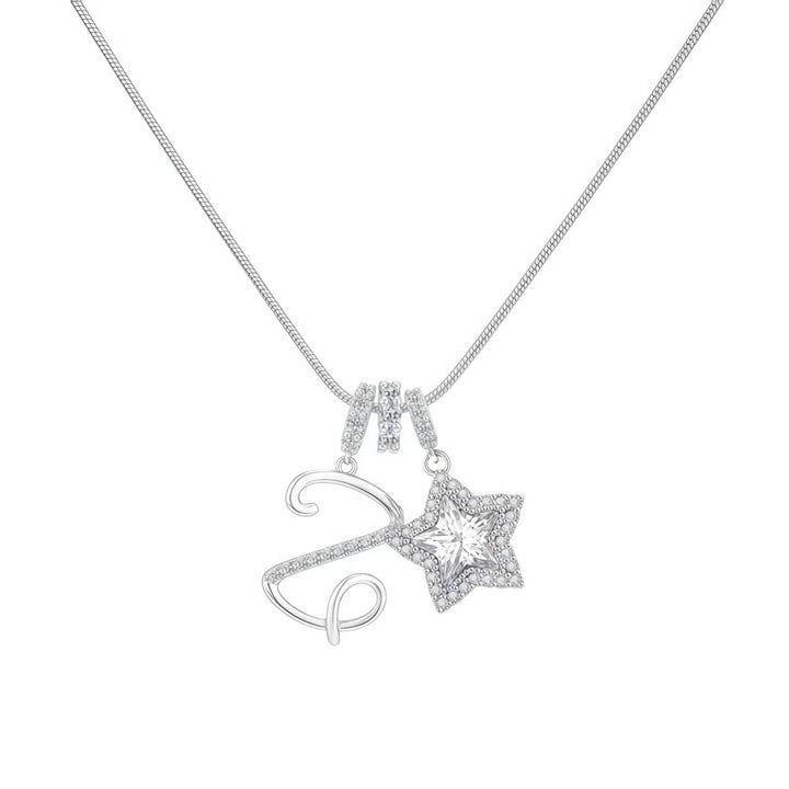 Letter Star Pendant Necklace