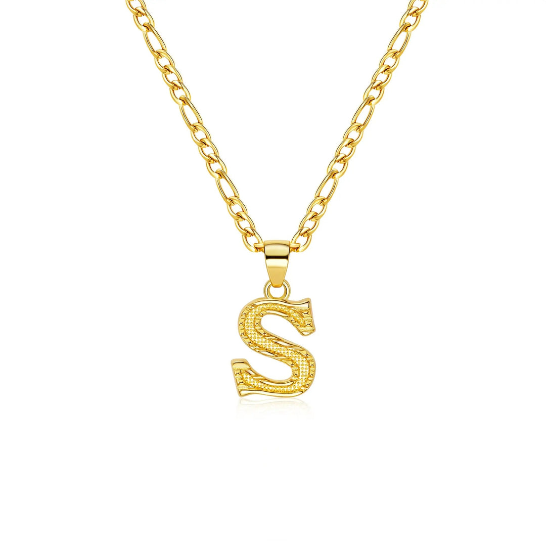 26 Letter Pendant Titanium Steel Necklace