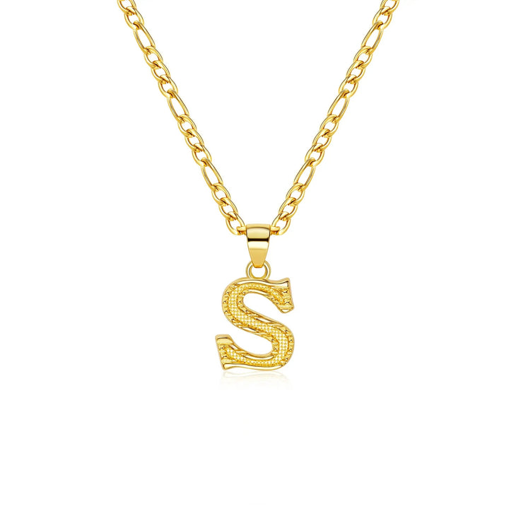 26 Letter Pendant Titanium Steel Necklace